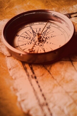 Компас и старая карта обои