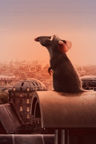 Рататуй на фоне Парижа обои