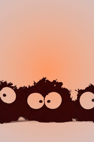 Кляксы с глазами обои