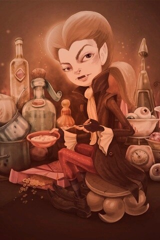 Вампир на кухне обои