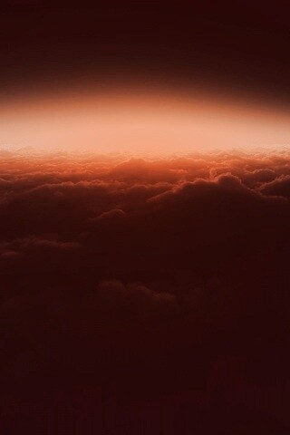 Закат над облаками обои