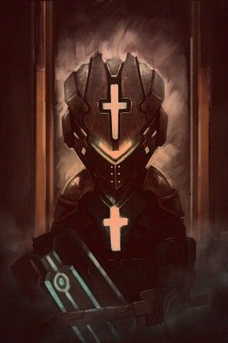 Рыцарь в стиле Dead Space обои
