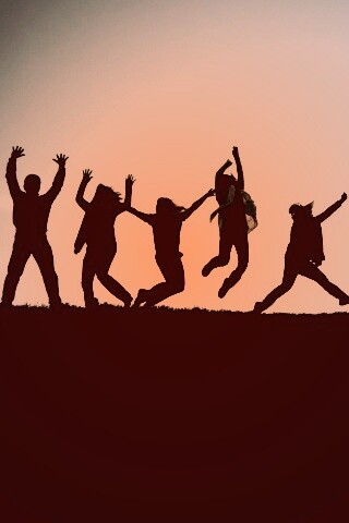 Силуэты людей обои