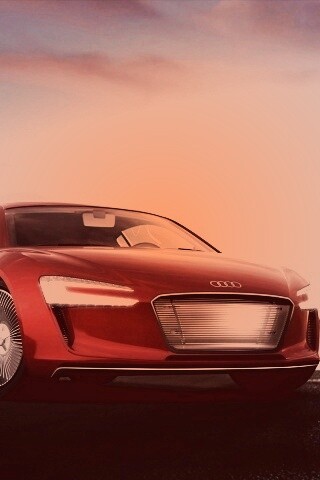 Красный автомобиль Audi обои