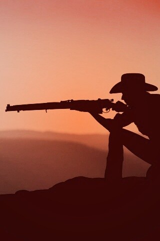Стрелок на закате обои