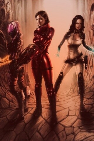 Девушки mass effect обои