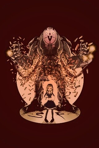 Куколка и боевой робот обои