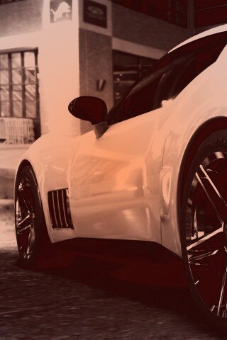 Белый Корвет обои