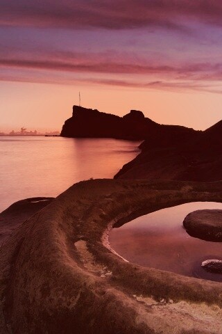 Закат на побережье обои