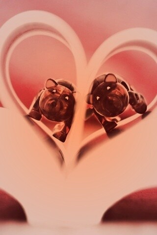 Фигурки мишек в книге обои