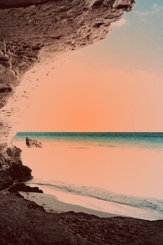 Скальный морской берег обои