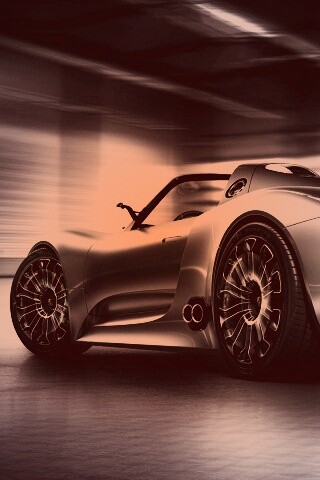 Porsche 918 Spider вид сзади обои