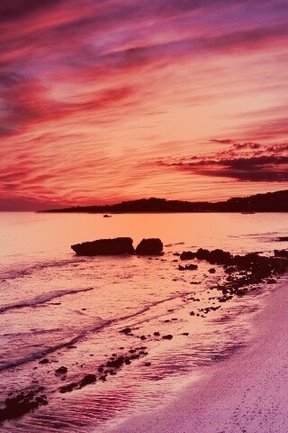 Бесподобный закат на море обои