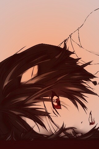 Девушка с красными глазами обои