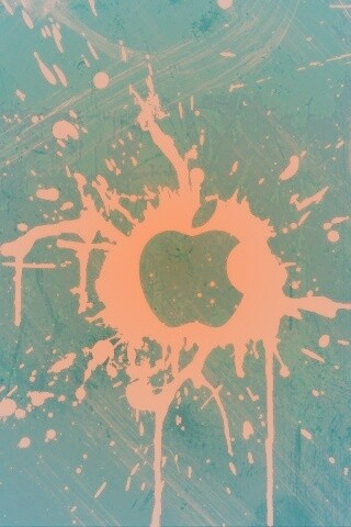Яблоко в краске обои