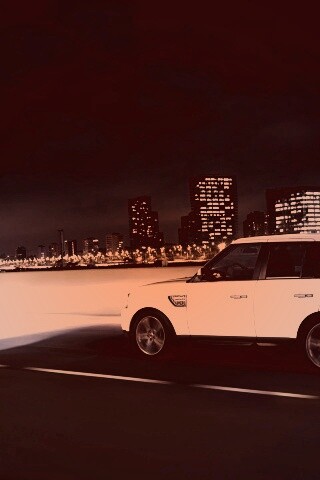 Рендж ровер на трассе обои