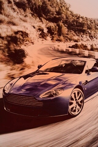 Синий Aston Martin обои