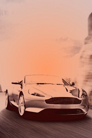 Aston Martin на повороте обои