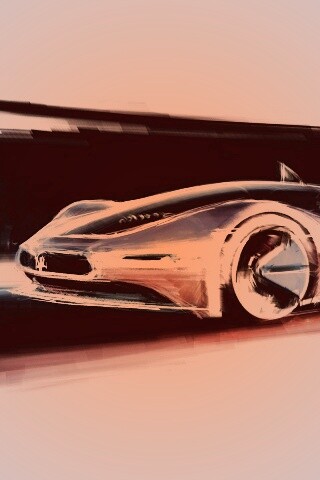 Эскиз Мазерати Birdcage обои