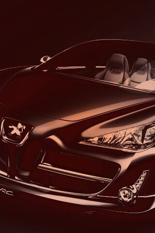 Чёрный Пежо обои