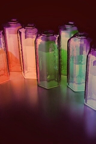 Баночки с цветными жидкостями обои