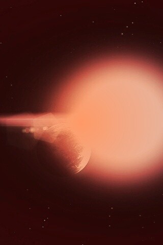 Планета на фоне звезды обои