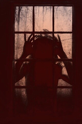 Страшная девоча в окне обои