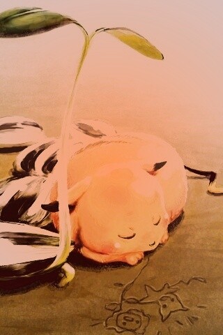 Пикачу отдыхает обои