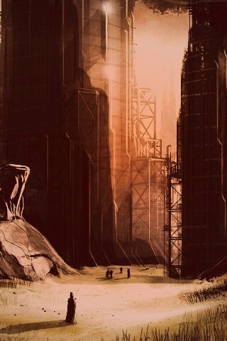 Технократический город обои