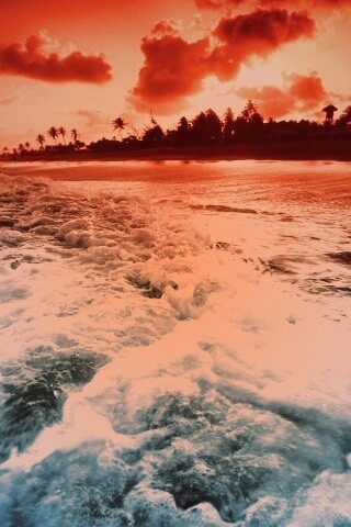 Огненный пляж обои