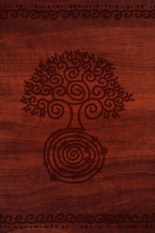 Выжженный рисунок дерева обои