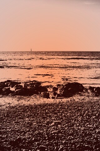 Чёрно-белое фото побережья обои