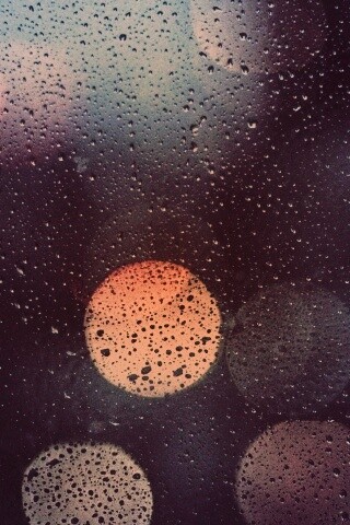 Блики за мокрым стеклом обои