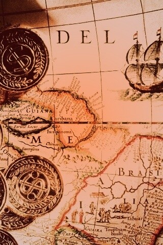 Деньги и карта сокровищ обои