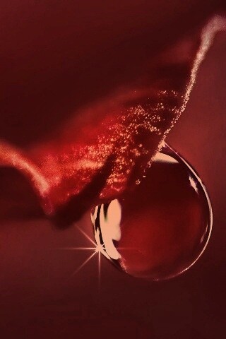 Макро капля на лепестке обои