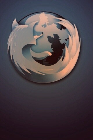 Логотип Firefox в синих тонах обои