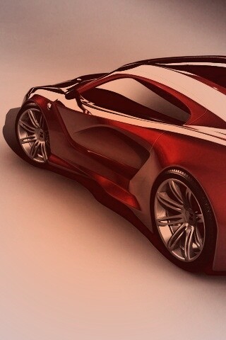 Красный концепт BMW обои