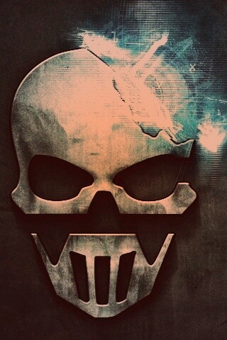 Контур стального черепа обои