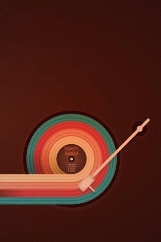 Пластинка в стиле минимализма обои