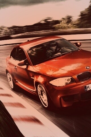 Гонщик за рулем BMW M1 обои