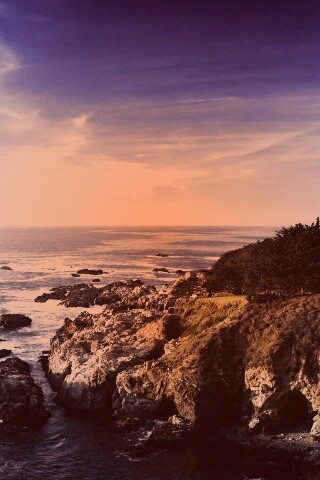 Скалистый берег обои