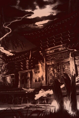 Вход в китайский храм обои