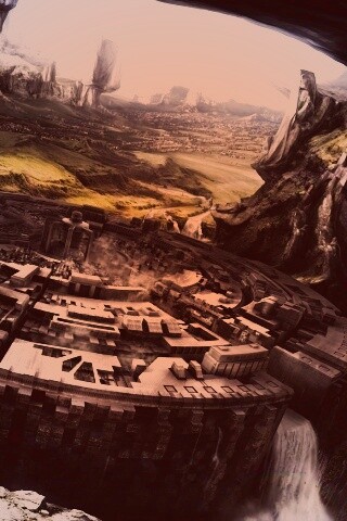 Город в скалах обои