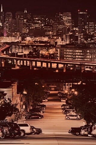 Вечерний город обои