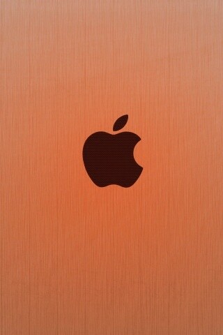 Apple на деревянном покрытие обои