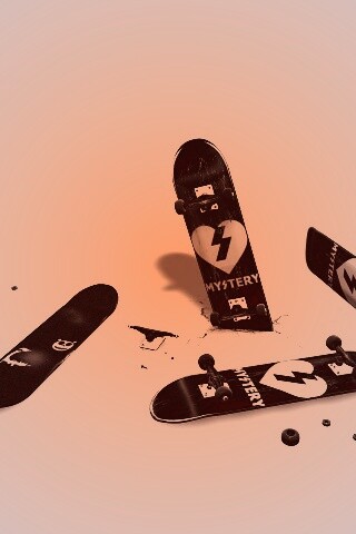 Сломанные скейты обои