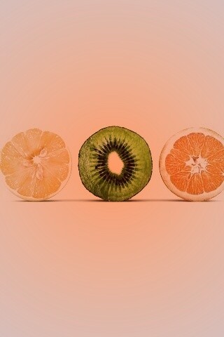 Фрукты в разрезе обои