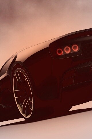 Красивый чёрный спорткар обои