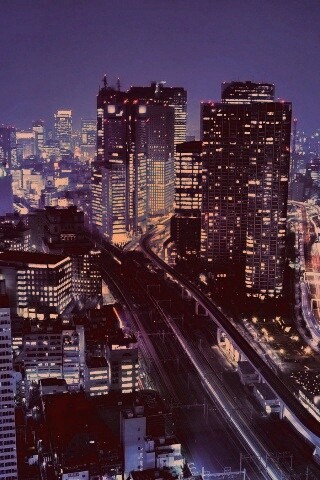 Ночной город обои