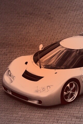 Красивый серебристый спорткар обои